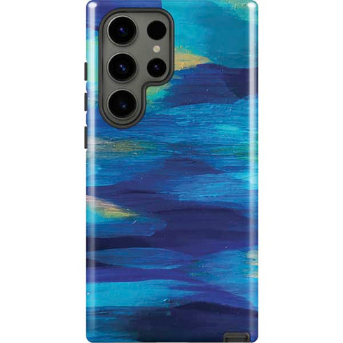 Ocean Blue Brush Stroke by Etta Vee Galaxy S23 Ultra Pro Case